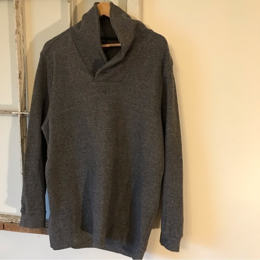 men’s L, Heather Grey, Tasso Elba pull over sweater.